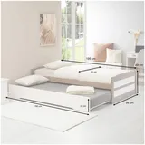 Idimex LORENA 90 x 190 cm Weiss/Grau