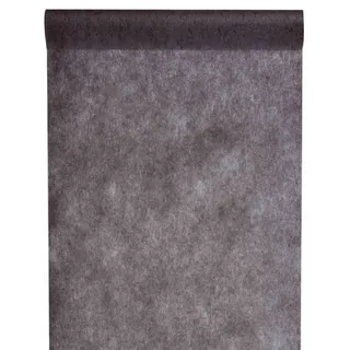 SANTEX Tischläufer Schwarz, 10m lang, 30cm breit, Vlies, Tischdekoration, kombinierbar