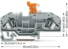WAGO GmbH& Co. KG Durchgangsklemme 0, 2-6mmq grau 282-697