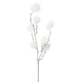 creativ home Tischvase CREATIV HOME "Vase mit Federzweigen", weiß (weiß, rot), H:27cm Ø:7,5cm, Keramik, Vasen, für die moderne Einrichtung