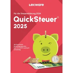 Lexware Quicksteuer 2025 | für die Steuererklärung 2024 | Sofortdownload + Pr...
