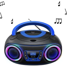 Denver TDB-212BU DAB+, DAB, FM Bluetooth, USB, CD, Schwarz, Blau