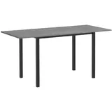 Homcom Esstisch erweiterbar Küchentisch Esszimmertisch für 6 Personen, Stahl, Dunkelgrau, 110-160 x 70 x 76 cm, Esszimmer, Tische, Esstische