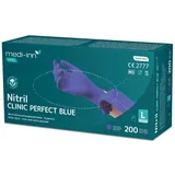 Medi-Inn Clinic Perfect Blue Nitril-Einmalhandschuhe, blau, puderfrei L 10 x 200 = 2000 Stück