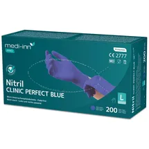 Medi-Inn Clinic Perfect Blue Nitril-Einmalhandschuhe, blau, puderfrei L 10 x 200 = 2000 Stück