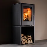 Schmitzker Cuby Stripe Kaminofen 6,4 kW Stahl Schwarz