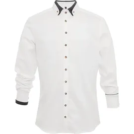 Gipfelstürmer Hemd 420006-3536 in weiß-anthrazit | Gr.: 3XL