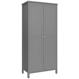 VCM ebuy24 Kleiderschrank 2 Türen Grau.