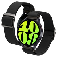 Spigen Lite Fit Armband Kompatibel mit Galaxy Watch 6 | 6 Classic | 5 Pro | 5 | 4 | 4 Classic und alle Smartwatches mit 20mm Breite - Schwarz