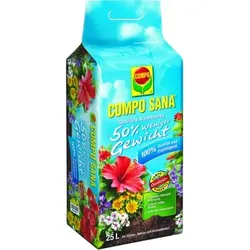 Blumenerde, 50% weni.ger Gewicht, 25 Liter