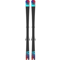 SALOMON Herren All-Mountain Ski E ADDIKT + Z12 GW, White/Black/Pastel Neon Blue 3, 149