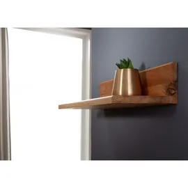 Massivmoebel24 Wandregal 49 x 20 x 12 cm Braun