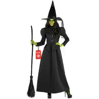 Morph Hexenkostüm Damen, Hexen Kostüm Damen für Halloween, Karneval und Fasching, In 6 Größen erhältlich, XL