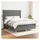 vidaXL Boxspringbett mit Matratze Dunkelgrau 140x200 cm Stoff