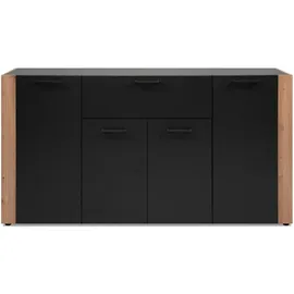 Möbel Boss Sideboard 162 x 85 x 34,5 cm Anthrazit / Eiche Artisan