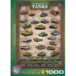 Eurographics 6000-0381 - Geschichte der Panzer , Puzzle, 1.000 Teile