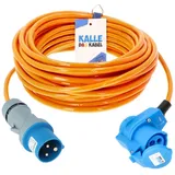 KALLE DAS KABEL - Kalle Verlängerungskabel cee 230V 16A 2,5mm2 Winkel Extreme Signal Orange IP44 15 Meter