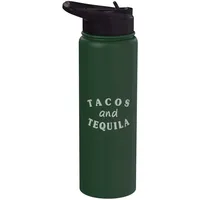 Tacos und Tequila Lustiges Tequila-Trinken, Party, Humor, Vintage-Stil Stainless Steel Insulated Water Bottle