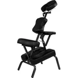 MOVIT Massagesessel Klappbarer Massagestuhl/Tattoo Stuhl schwarz