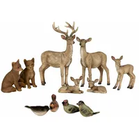 Loberon Waldtier 11er Set Pluvet, Füchse, Vögel und Rehe,