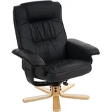 MCW Relaxsessel H56 Kunstleder 80 x 100 x 70 cm schwarz ohne Hocker