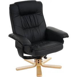 MCW Relaxsessel H56 Kunstleder 80 x 100 x 70 cm schwarz ohne Hocker