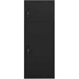 vidaXL Sattelschrank Stahl 53 x 53 x 140 cm Schwarz