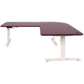 Mendler Eckschreibtisch D40 Kirsch-Dekor