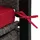 Mendler HWC-F39 3er Sitzbank 150 x 60 x 45 cm Grau/Rot