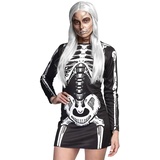 Boland 79217 - Kostüm Skelett Babe für Erwachsene, Größe M, Faschingskostüme Damen, Horror Kostüm für Halloween oder Karneval