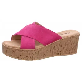 s.Oliver Damen Pantoletten aus Leder Plateau, Rosa (Pink), 39 EU