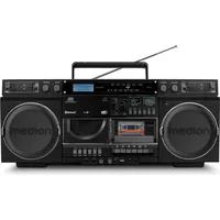 Medion P66538 Kassettenrecorder (Retro Ghettoblaster mit CD-Player, 80er, groß,