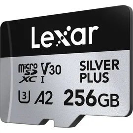 Lexar Professional Silver Plus 256 GB, microSDXC, U3, UHS-I, 205MB/s MicroSD