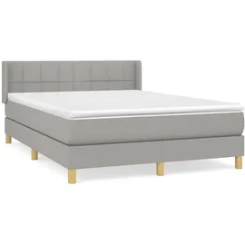 vidaXL Boxspringbett 140 x 200 cm Hellgrau