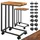 CASARIA Casaria® 2x Beistelltisch mit Rollen 50x35x70cm Schwarz