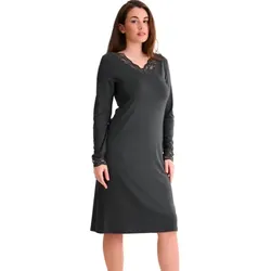Lisca  Pyjamas/ Nachthemden Nachthemd mit langen Ärmeln RUTH  in Grau, EU XXL