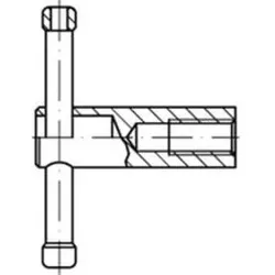 DIN 6307 Knebelmuttern Stahl 5 M 16 brüniert, loser Knebel brün S
