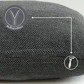 Andiamo Kissen Jenny 40 cm x 40 cm Dunkelgrau