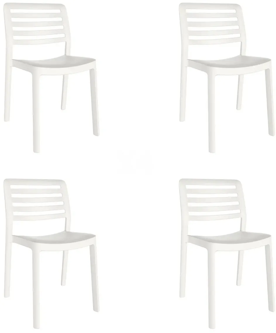 Resol garbar WIND Stuhl Indoor, Outdoor Set 4 Weiß