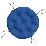 vidaXL Sitzkissen Ø 60 x 11 cm blau 1 St.