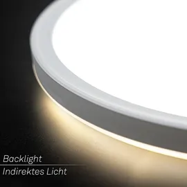 Briloner LED Deckenlampe 1 flach weiß Ø29,5 x 3 cm