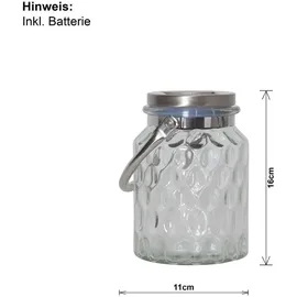 star trading deutschland gmbh Wegeleuchte Edelstahl/Glas/Kunststoff 17,0 cm inkl. Aufhänger klar