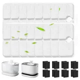 32 Stück Filter Katzenbrunnen, Trinkbrunnen Katzen für Dockstream PLWF005, PLWF115, PLWF105, Trinkbrunnen Katzen für Katzentrinkbrunnen, 16 Filter, 16 Schwämm