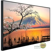 Papermoon Infrarotheizung See vor Mount Fuji, sehr angenehme Strahlungswärme bunt Heizkörper, Heizen Klima