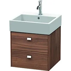 Duravit Brioso Waschtischunterbau BR415201079 484x459mm, Nussbaum Natur/Chrom, 2 Auszüge