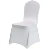 IVhomeshop 20 Stück Universal-Stuhlhussen, Spandex, Lycra, Stuhlhussen, Esszimmerstuhlbezug, Hochzeit, Bankett, Party, Weiß