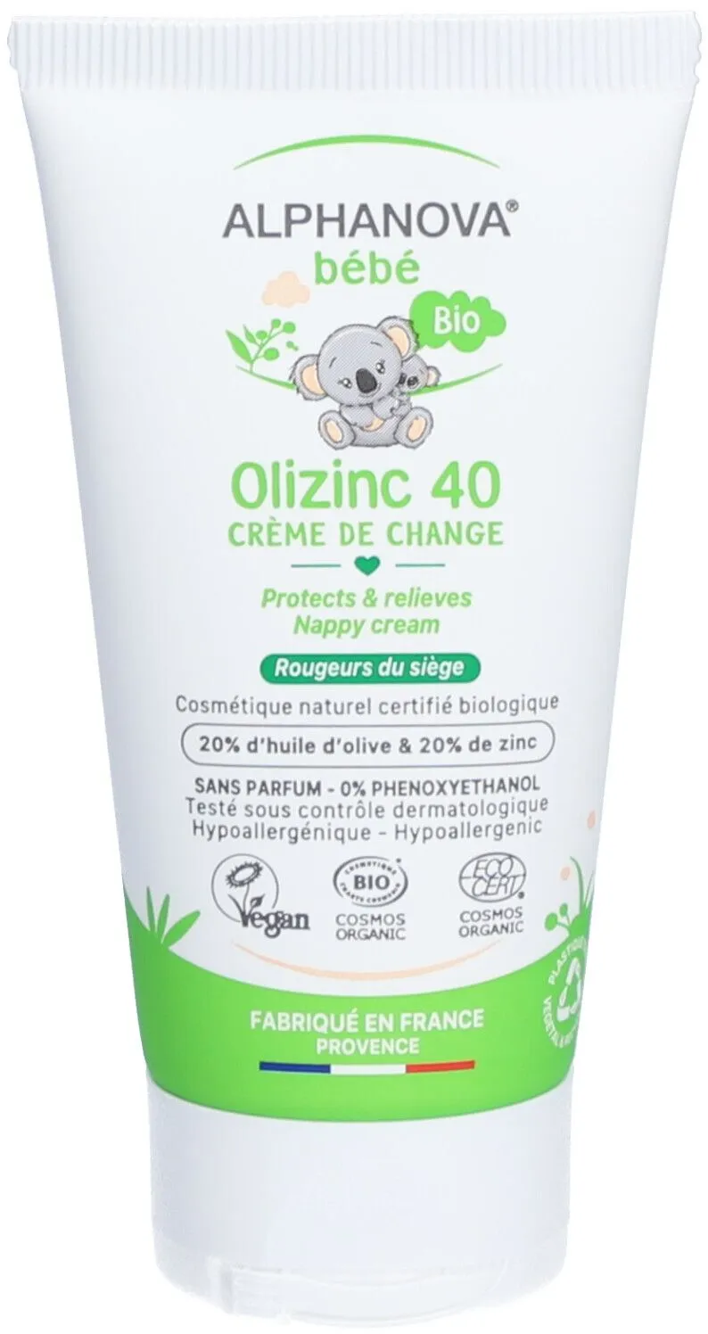 Alphanova Crème DE Change Bébé Certifiée BIO Olizinc 40 | Alphanova Bébé