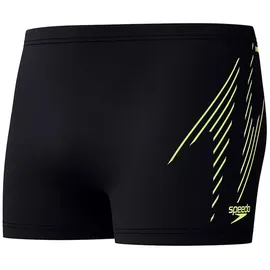Speedo Badehose Hyperboom Placement Schwarz/Hyper Yellow UK 34
