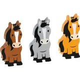 Brunnen Radiergummis Pferde farbsortiert, 3 St.