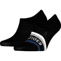 Tommy Hilfiger Füßlinge mit elastischem Rippenbündchen im 2er-Pack, Black, 39-42